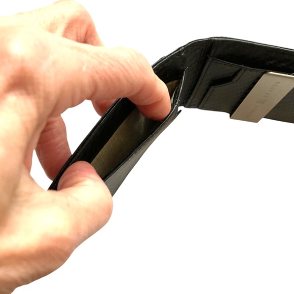 wallet SERMAN BRANDS travel security black bifold - Picture 9 of 12